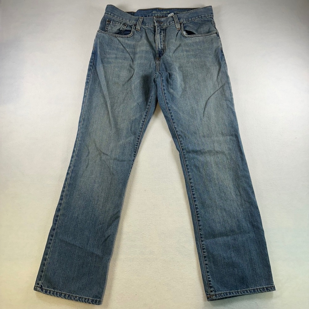 Sonoma Life + Style Men Straight Leg Jeans Blue 32x32 19-8900-EK 00A Medium Wash